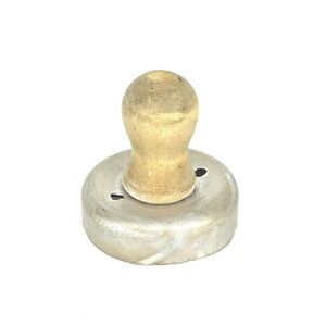 Vintage Biscuit Cutter Wooden Handle Metal Stamp Press Tool Rustic Kitchen Decor